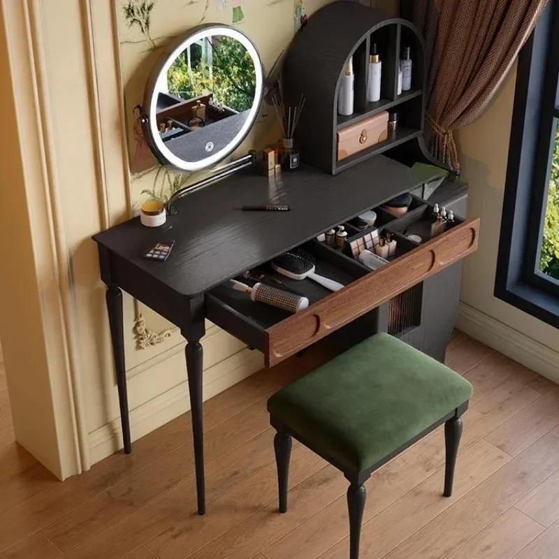 +Organizer Black Vanity Table  - Beauty Makeup Vanity Set ulasan dan harga