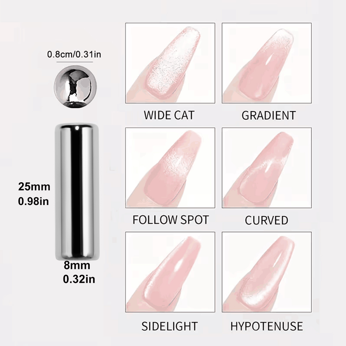2pcs Magnet Steel Ball Nail Ar - Contour Palette Stick ulasan dan harga