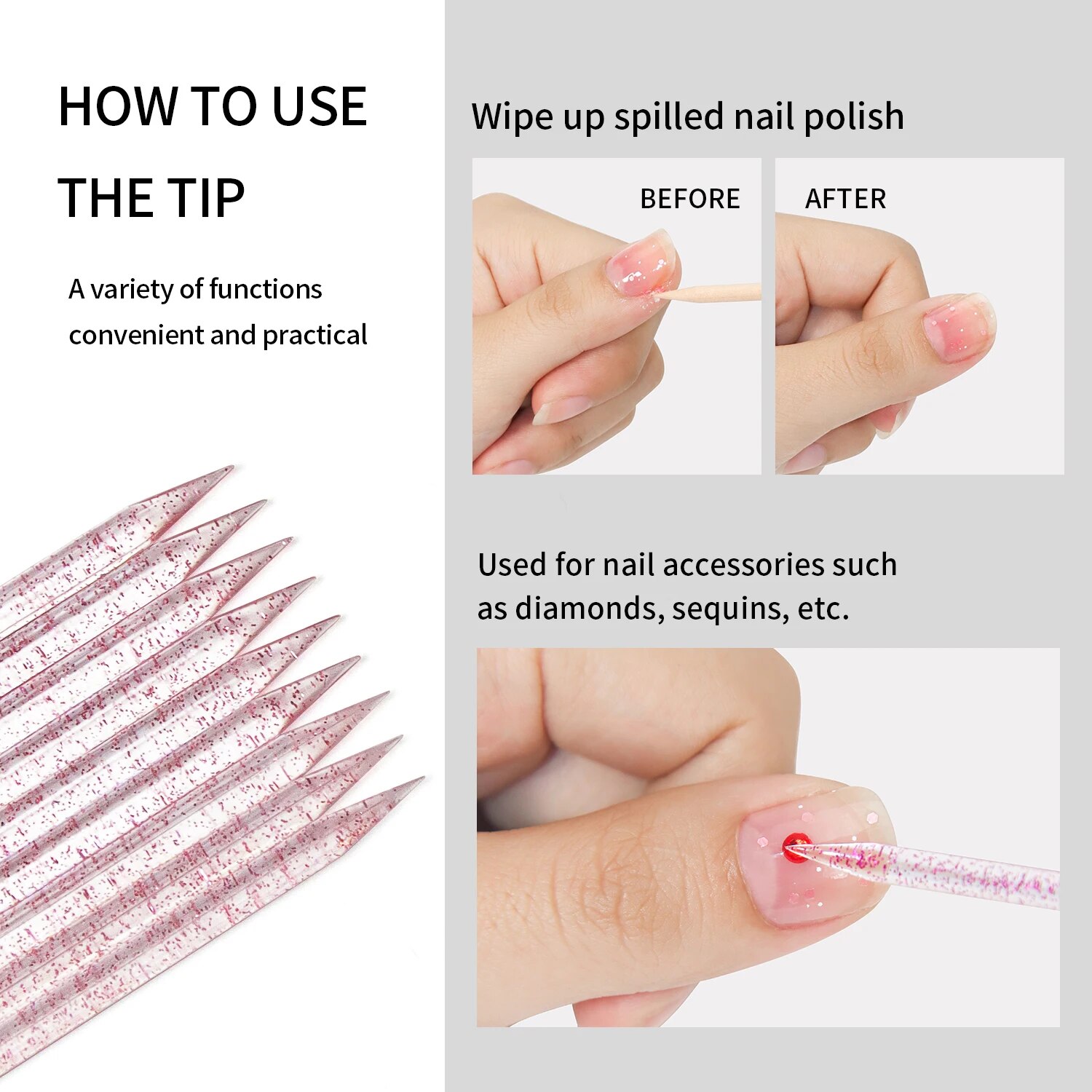 50 Pcs Nail Cuticle Pusher Cry - Contour Palette Stick ulasan dan harga