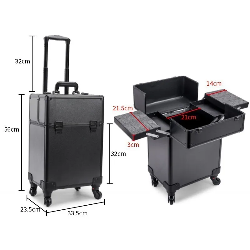 Rolling Cosmetic Luggage Organ - Beauty & Makeup Katia Di Paola ulasan dan harga